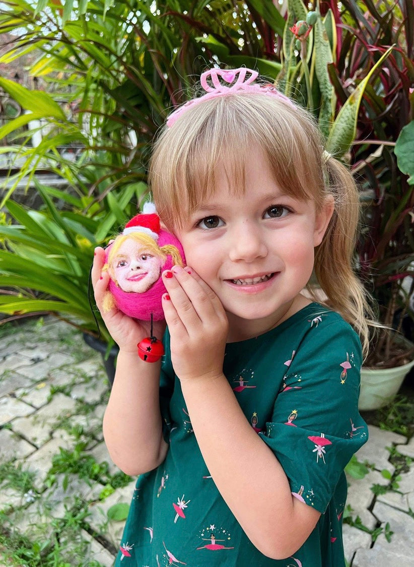 Custom Wool Felt Christmas Ornament – Personalized with Your Portrait
