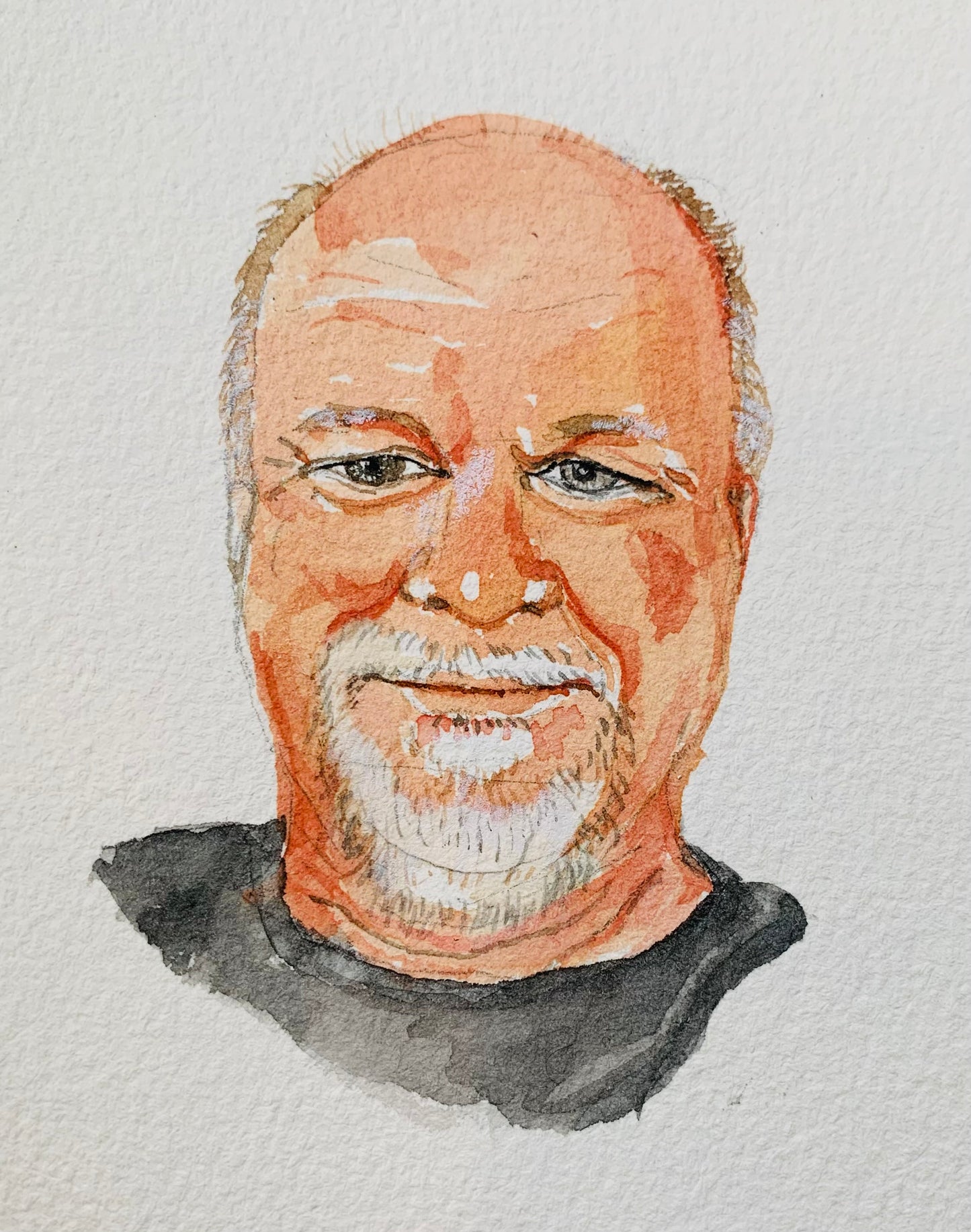 Mini Custom Watercolor Portrait – A6 Size (One Person)