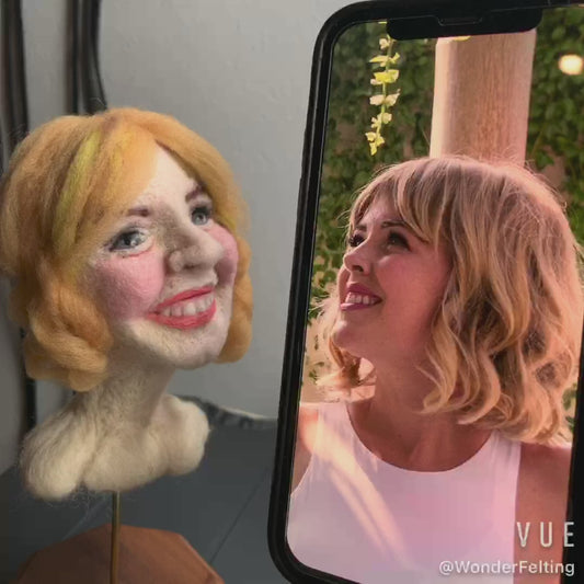 Custom Wool Felt Portrait – Handcrafted from Your Photos